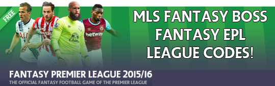15/16 Fantasy EPL League Codes
